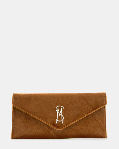 SMOOTH Bag Rust Fabric Envelope Logo Crossbody Clutch Handbag | Steve Madden