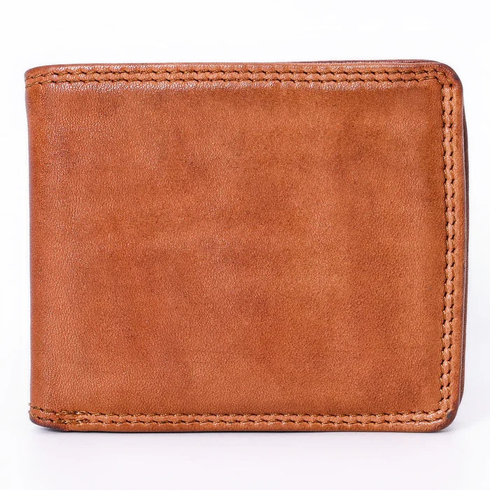 Spaghetti Western Brown Cognac Genuine Leather Wallet LC-SWC449CG