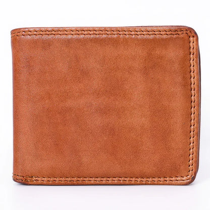Spaghetti Western Brown Cognac Genuine Leather Wallet LC-SWC449CG