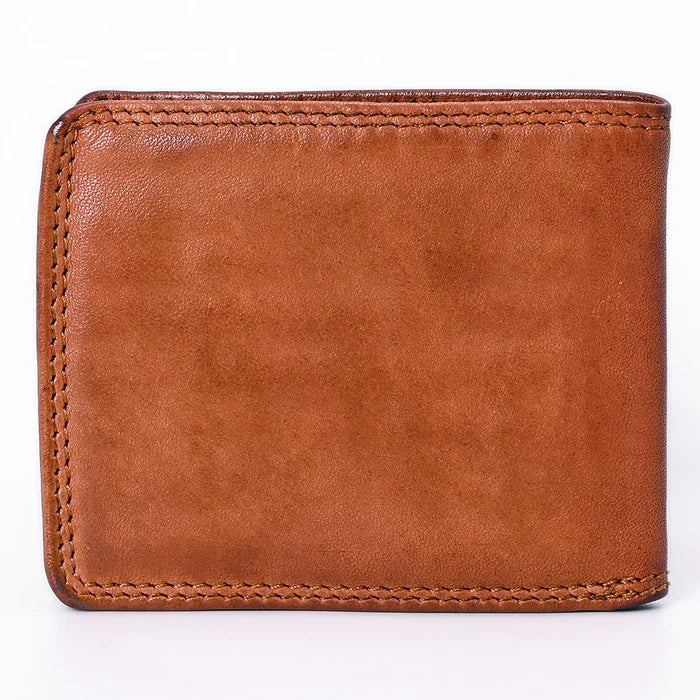 Spaghetti Western Brown Cognac Genuine Leather Wallet LC-SWC449CG
