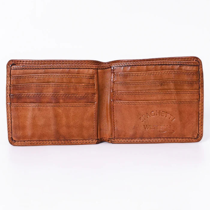 Spaghetti Western Brown Cognac Genuine Leather Wallet LC-SWC449CG