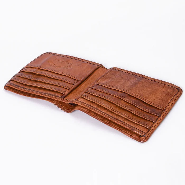 Spaghetti Western Brown Cognac Genuine Leather Wallet LC-SWC449CG