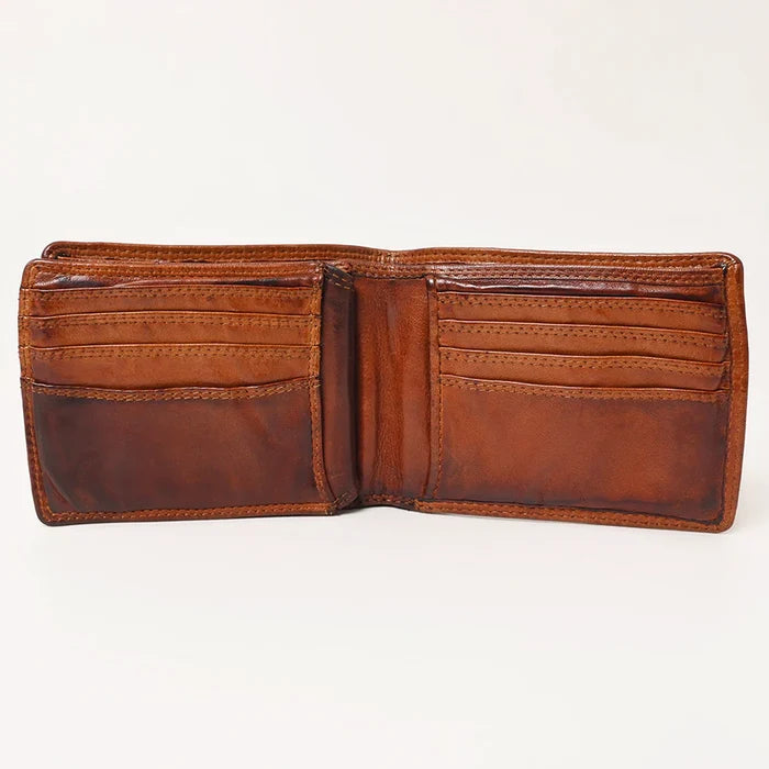 Spaghetti Western Brown Cognac Genuine Leather Wallet SWC463CG