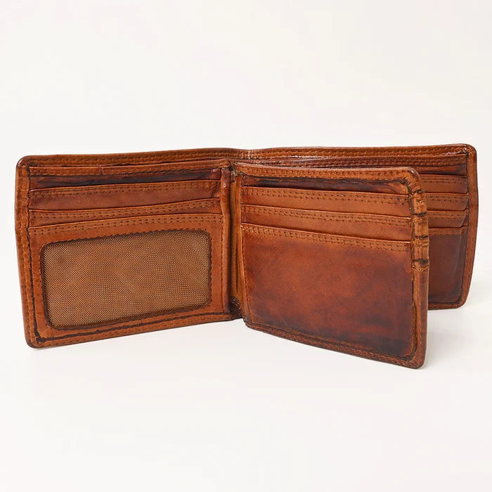 Spaghetti Western Brown Cognac Genuine Leather Wallet SWC463CG