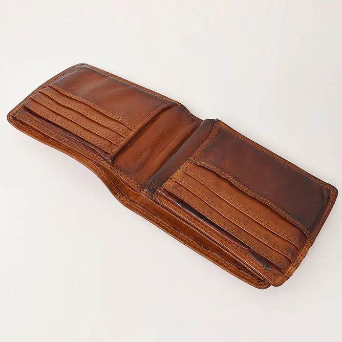 Spaghetti Western Brown Cognac Genuine Leather Wallet SWC463CG