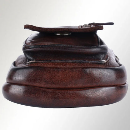 Spaghetti Western Brown Genuine Leather Sling Belt Purse SWC203BRN