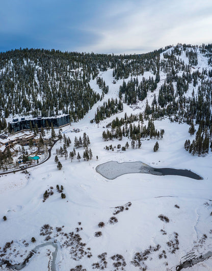 Squaw Valley Meadow Aerial - Metal Print by Brad Scott