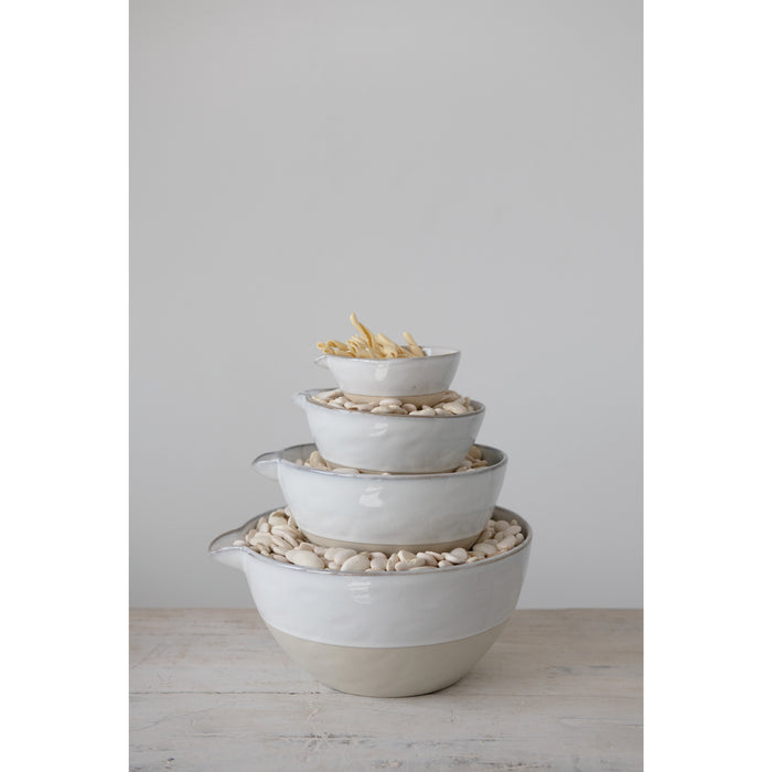 Stoneware Batter Bowl with Glaze, 4 Sizes