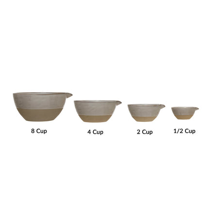 Stoneware Batter Bowl with Glaze, 4 Sizes