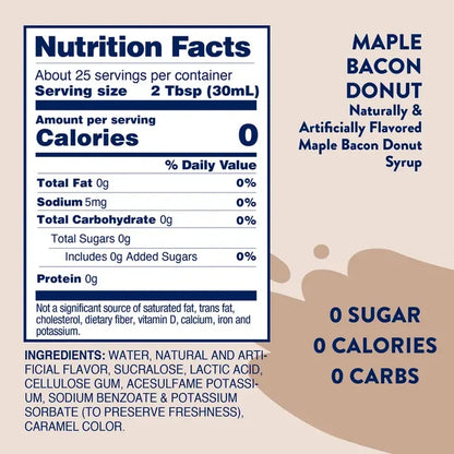 Sugar Free Maple Bacon Donut Syrup