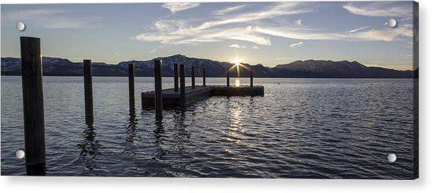 Sun Burst Over Mt Tallac - Acrylic Print