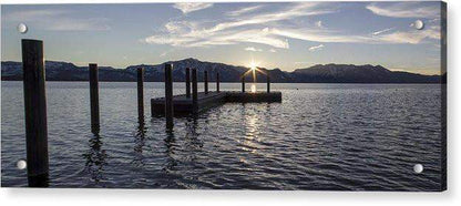 Sun Burst Over Mt Tallac - Acrylic Print
