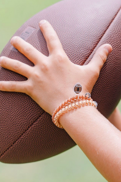TELETIES Football Spiral Hair Coils/Ties, Small
