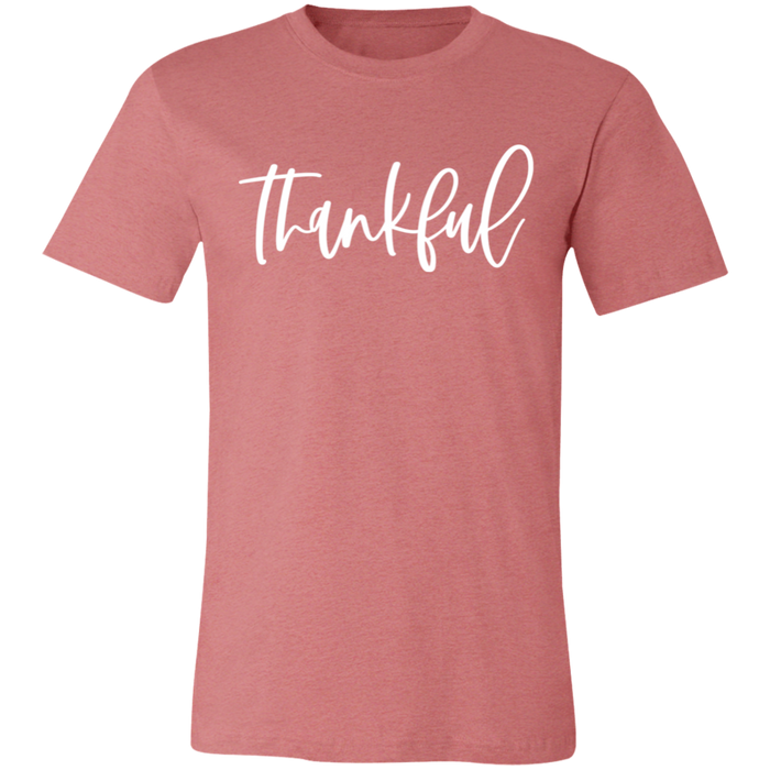 Thankful graphic t-shirt in Heather Mauve