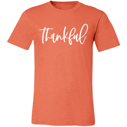 Thankful graphic t-shirt in Heather Orange