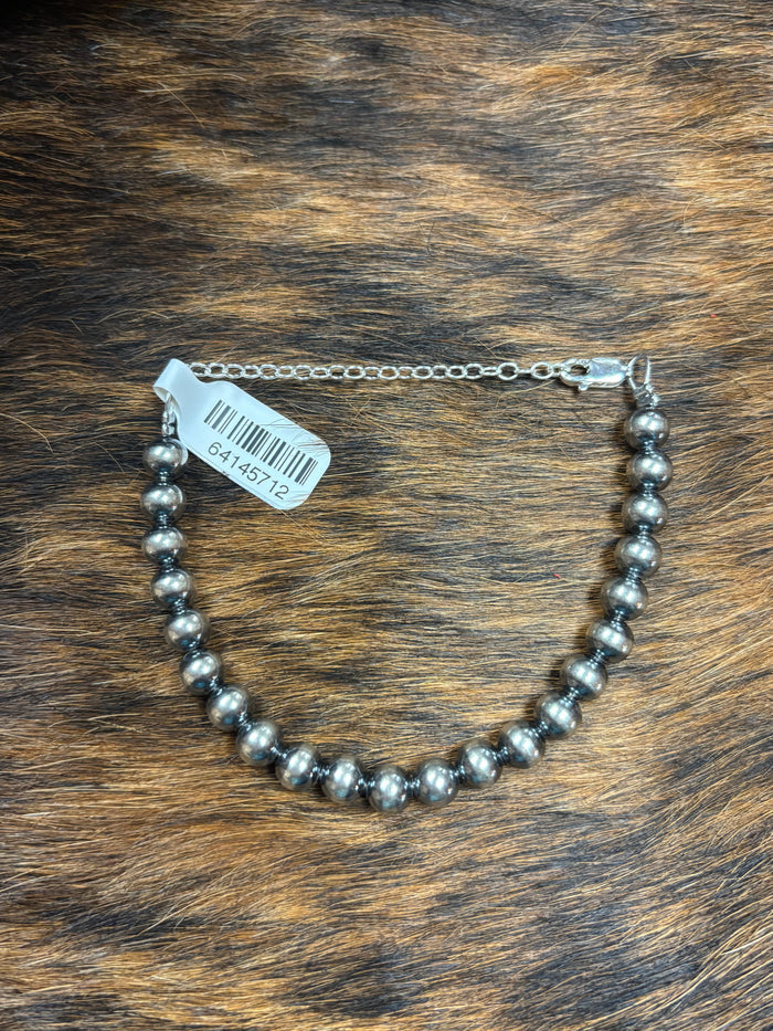 The Bijoux FAB 6mm Sterling Silver Pearls Bracelet BRA-STE-130