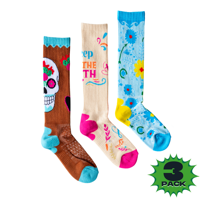 The Lucky 3 Pack | Rebel Faith Buckaroo Performance Boot Socks