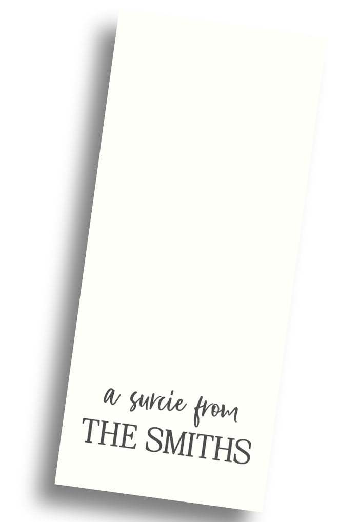 "The Surcie" Gift Tag - Charcoal