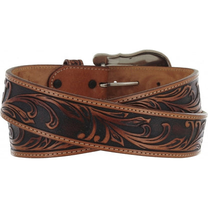 Tony Lama Men's Westerly Ride Tan Tooled Leather Belt C41514-Painted Cowgirl Western Store
