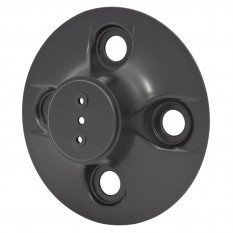 TR6-718295 CENTER HUB CAP BLACK 1970-72
