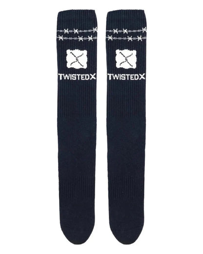 Twisted X Barbed Wire Crew Socks SOCK002 SOCK003-Painted Cowgirl Western Store