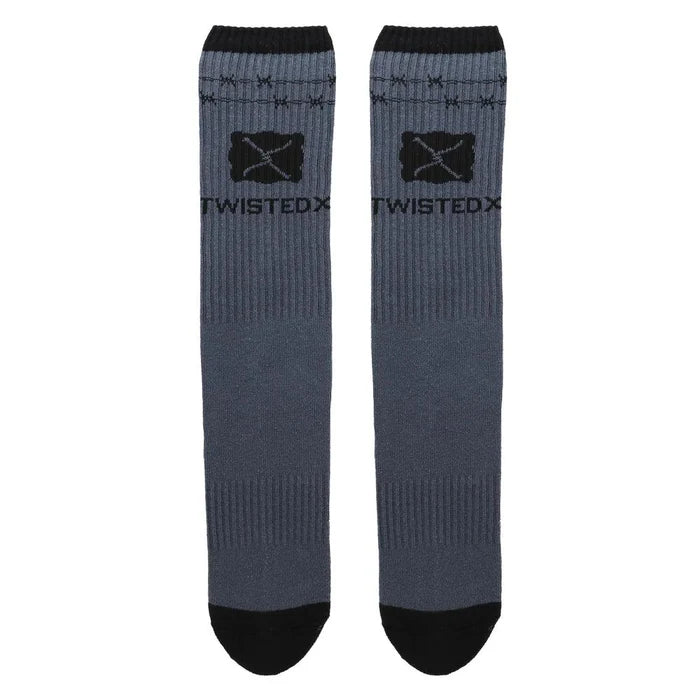 Twisted X Barbed Wire Crew Socks SOCK002 SOCK003-Painted Cowgirl Western Store