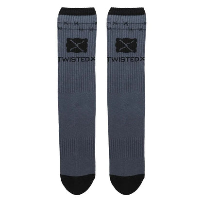 Twisted X Barbed Wire Crew Socks SOCK002 SOCK003-Painted Cowgirl Western Store
