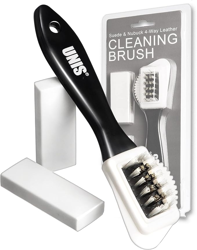 UNIS Suede & Nubuck 4-Way Leather Boot & Shoe Cleaning Brush X002IU8VHP-Painted Cowgirl Western Store
