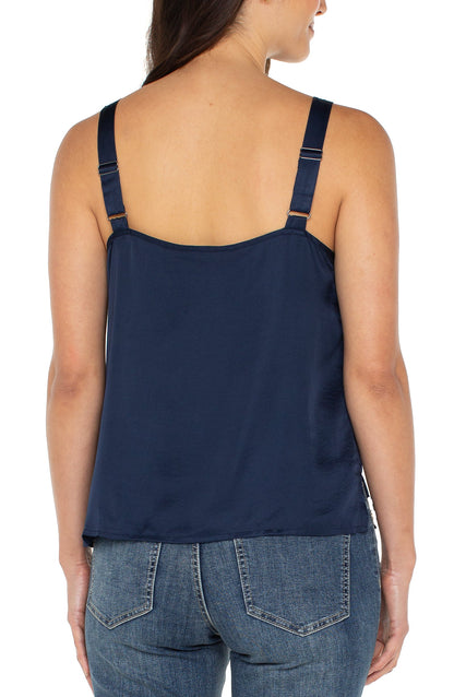 Liverpool Lace Trim Woven Tank