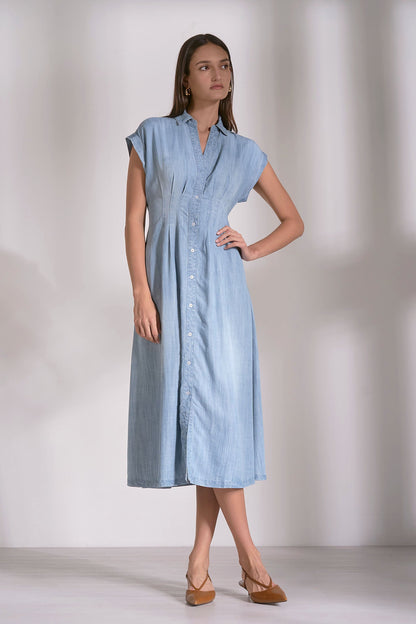 Elan Cap Sleeve Midi Dress