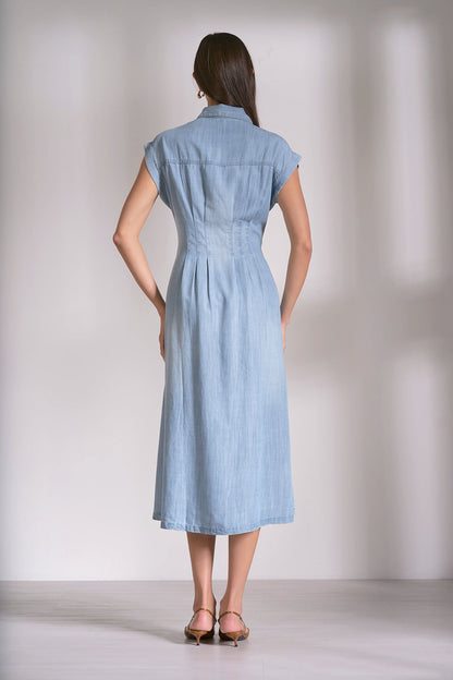 Elan Cap Sleeve Midi Dress