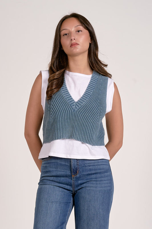 Elan Sleeveless Layered Sweater