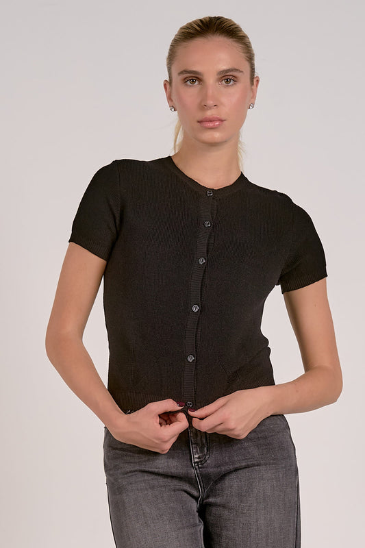Elan Short Sleeve Sweater Cardigan