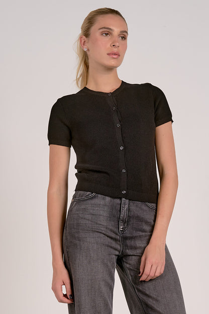 Elan Short Sleeve Sweater Cardigan