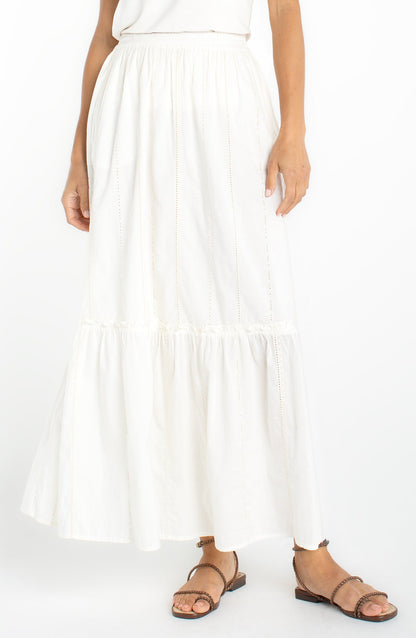 Liverpool Tiered Woven Maxi Skirt