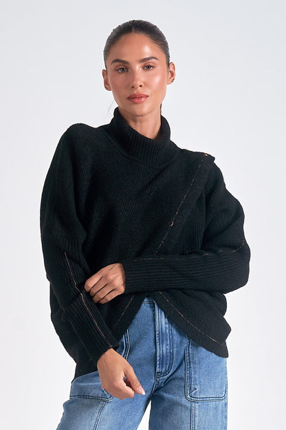 Elan Cross Front Sweater Top