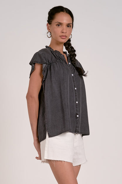 Elan Button Down Chambray Shirt