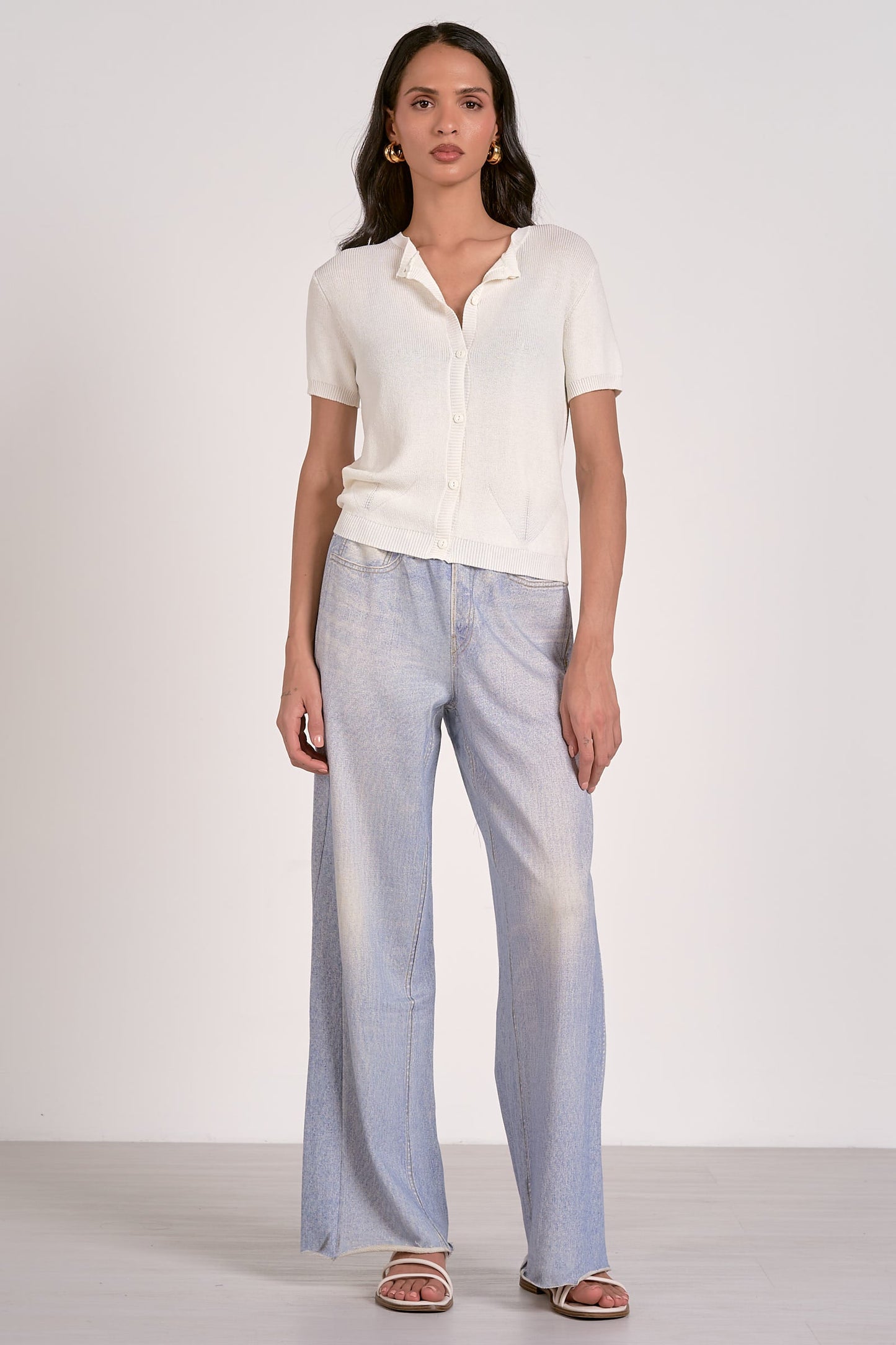 Elan Short Sleeve Sweater Cardigan