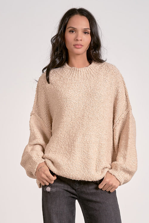 Elan Crewneck Boucle Sweater