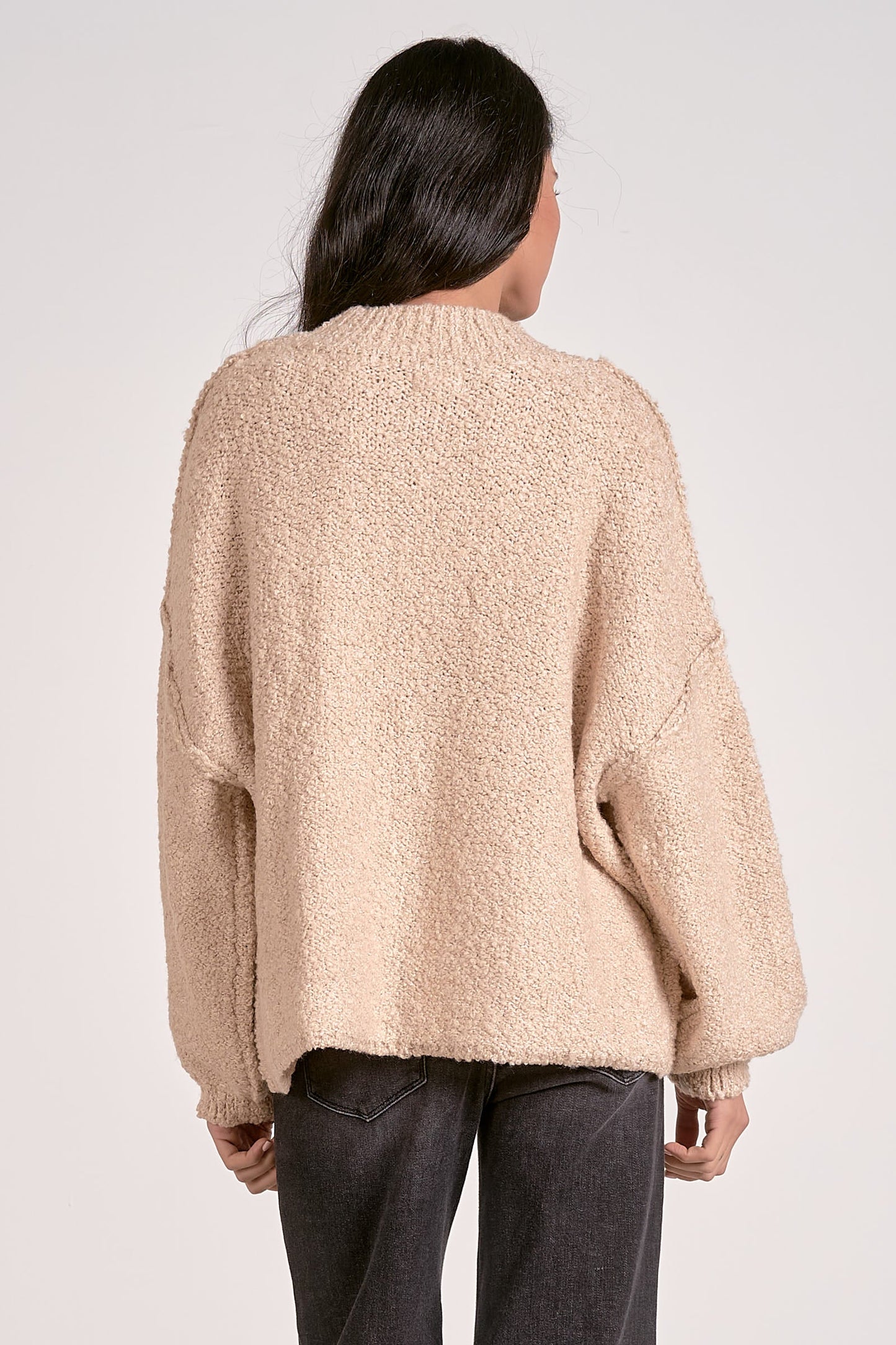 Elan Crewneck Boucle Sweater