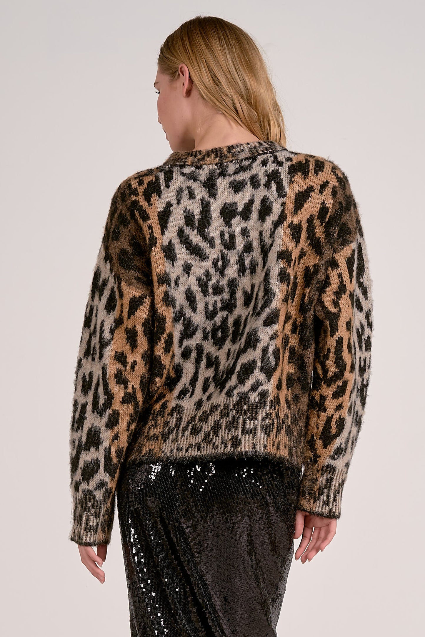 Elan Cheetah Crewneck Sweater