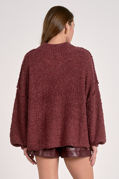 Elan Crewneck Boucle Sweater