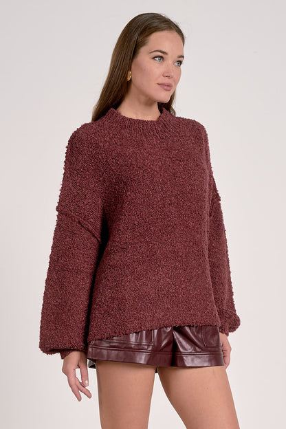 Elan Crewneck Boucle Sweater