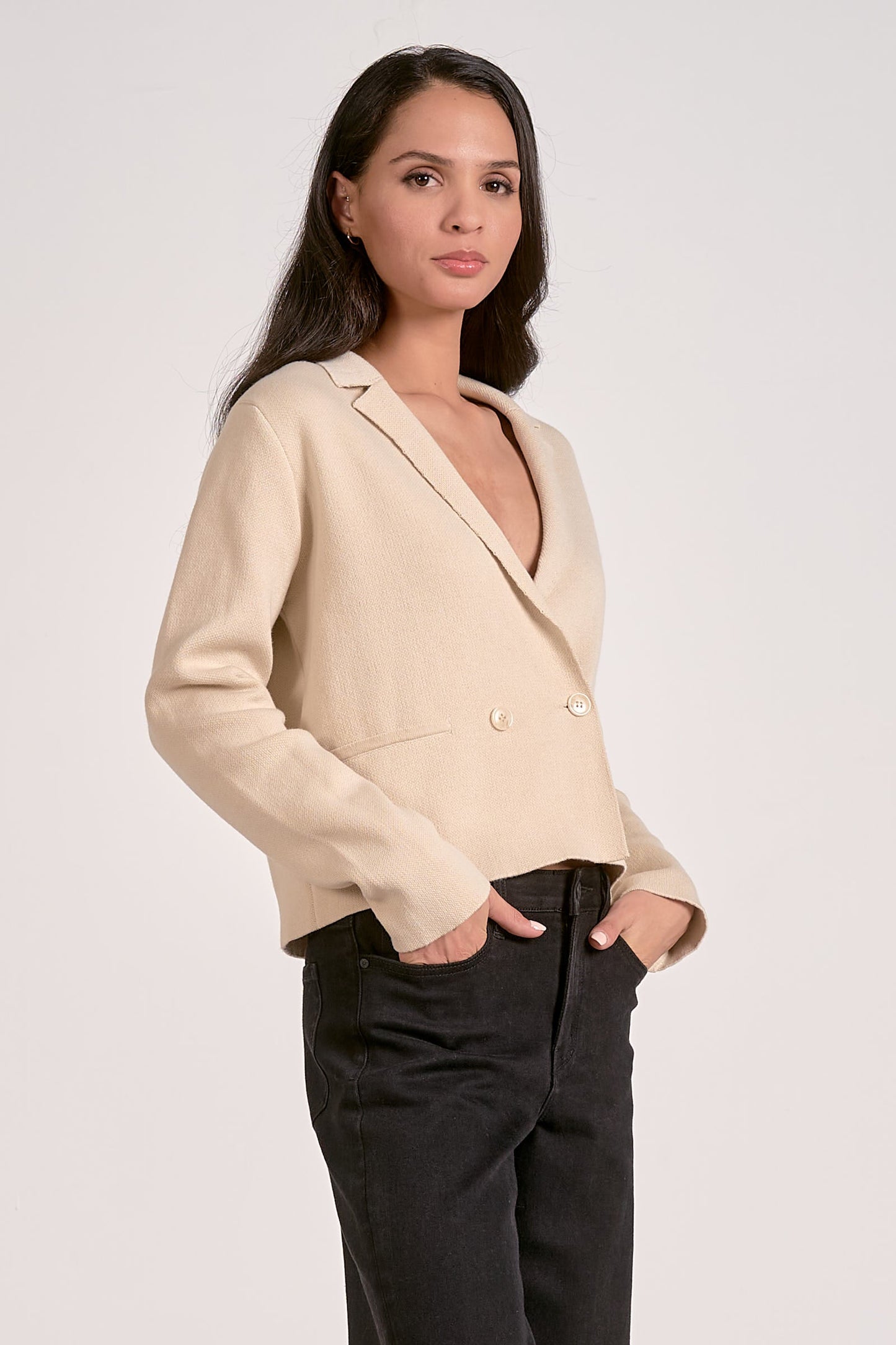 Elan Sweater Jacket Lapel