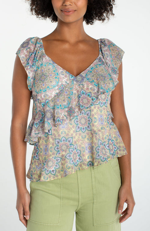 Liverpool Flutter Sleeve Top