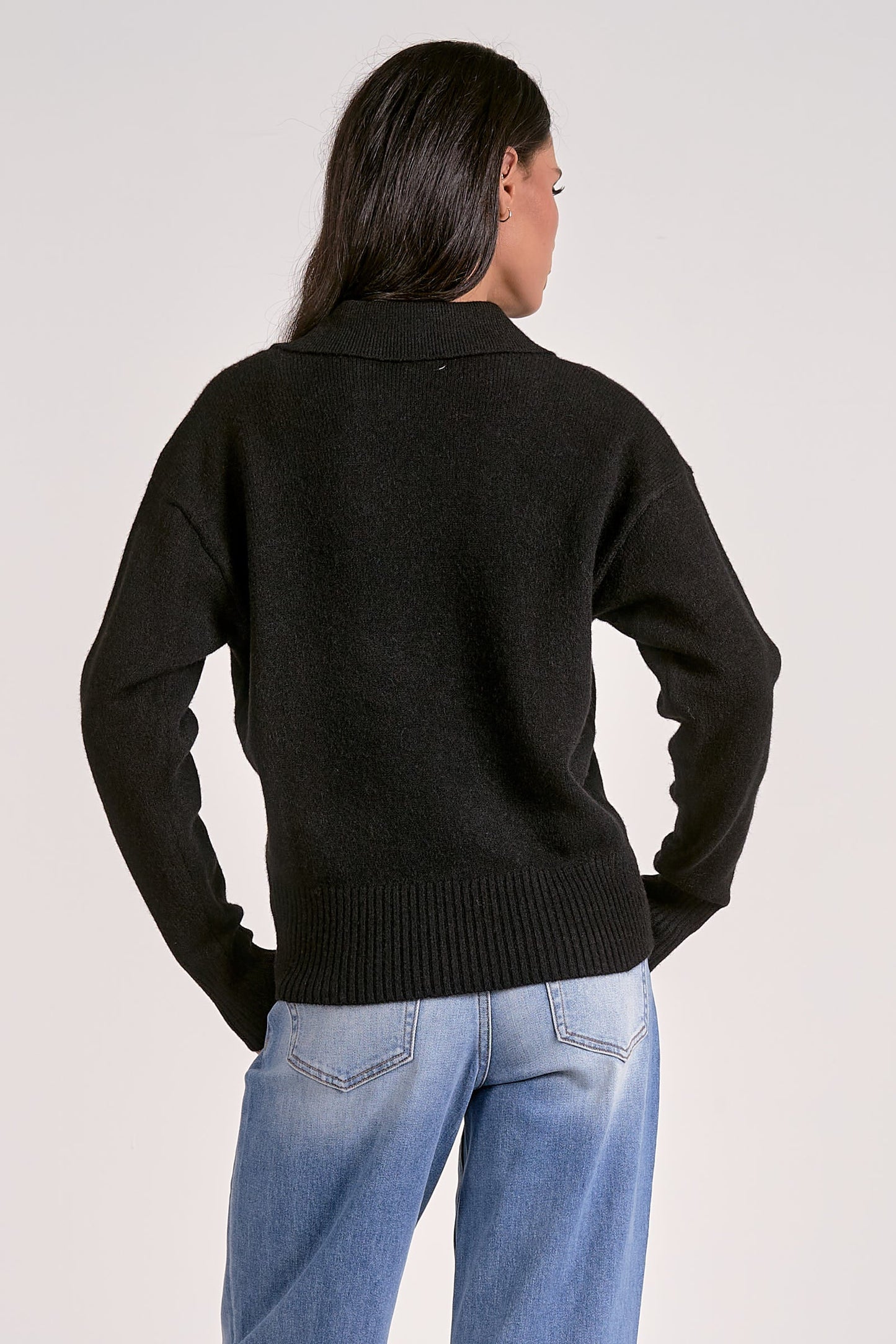 Elan Long Sleeve Collared Sweater