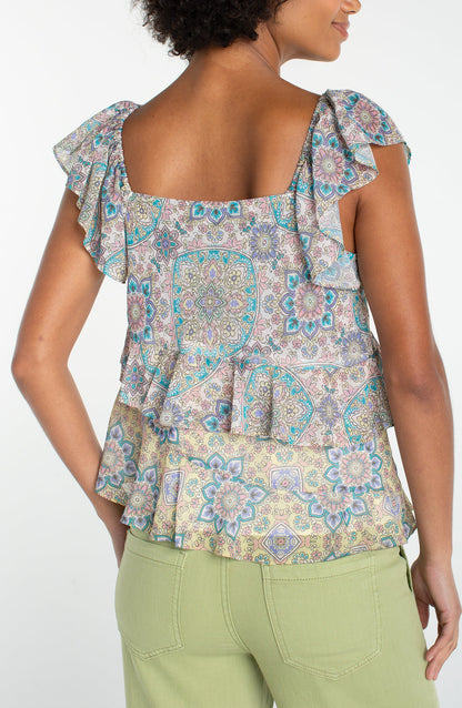 Liverpool Flutter Sleeve Top