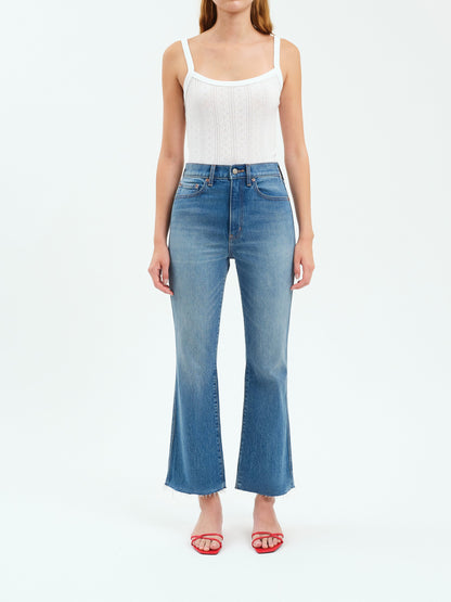 Daze Soho Rawcut High Rise Ankle Flare