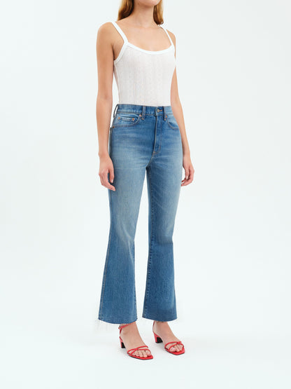 Daze Soho Rawcut High Rise Ankle Flare