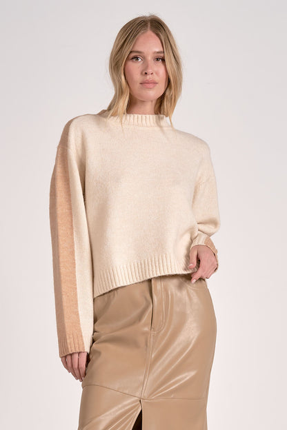 Elan Crewneck Colorblock Sweater